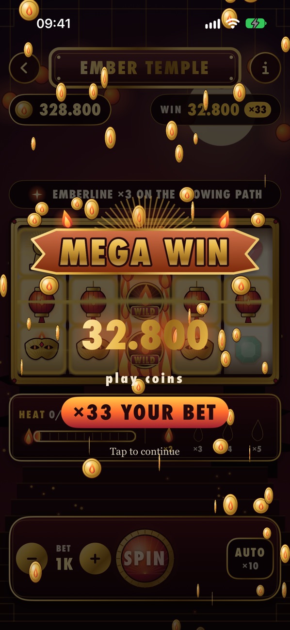 Ember Temple Blazing Reel Mega Win 32,800, x33 the bet